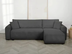 OTTO home Ecksofa »JONAA Cord L-Form, 241cm. OTTO. Verlässliche Qualität« Tonnentaschen-Federkern, Bettkasten, Schlafsofa (133/200)