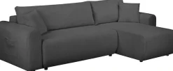 OTTO home Ecksofa »JONAA Cord L-Form, 241cm. OTTO. Verlässliche Qualität« Tonnentaschen-Federkern, Bettkasten, Schlafsofa (133/200)