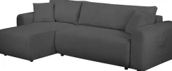 OTTO home Ecksofa »JONAA Cord L-Form, 241cm. OTTO. Verlässliche Qualität« Tonnentaschen-Federkern, Bettkasten, Schlafsofa (133/200)