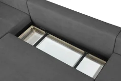 OTTO home Ecksofa »JONAA Feinstruktur L-Form, 241cm. OTTO. Verlässliche Qualität« Tonnentaschen-Federkern, Bettkasten, Schlafsofa (133/200)