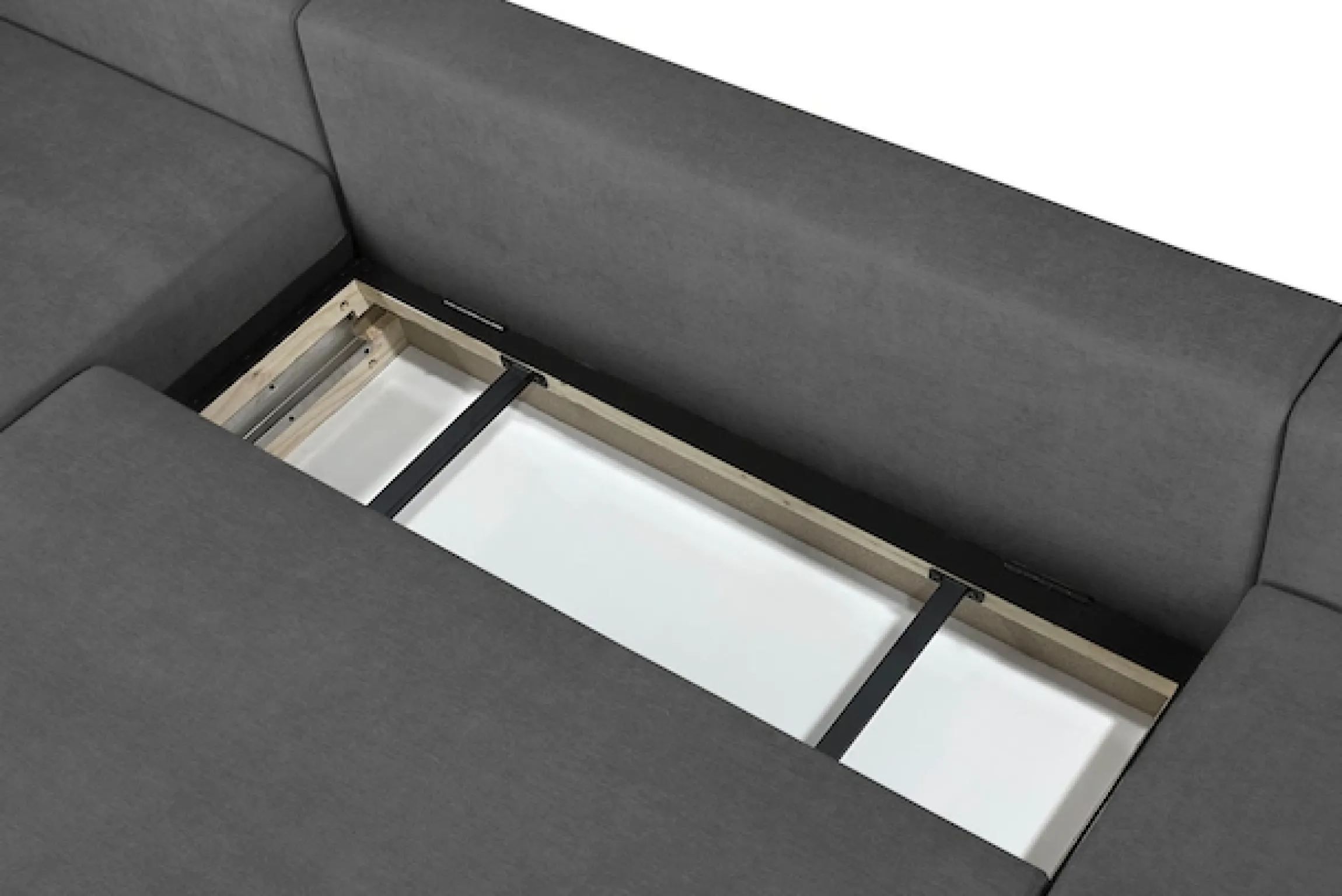 OTTO home Ecksofa »JONAA Feinstruktur L-Form, 241cm. OTTO. Verlässliche Qualität« Tonnentaschen-Federkern, Bettkasten, Schlafsofa (133/200)