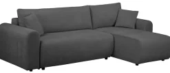OTTO home Ecksofa »JONAA Feinstruktur L-Form, 241cm. OTTO. Verlässliche Qualität« Tonnentaschen-Federkern, Bettkasten, Schlafsofa (133/200)