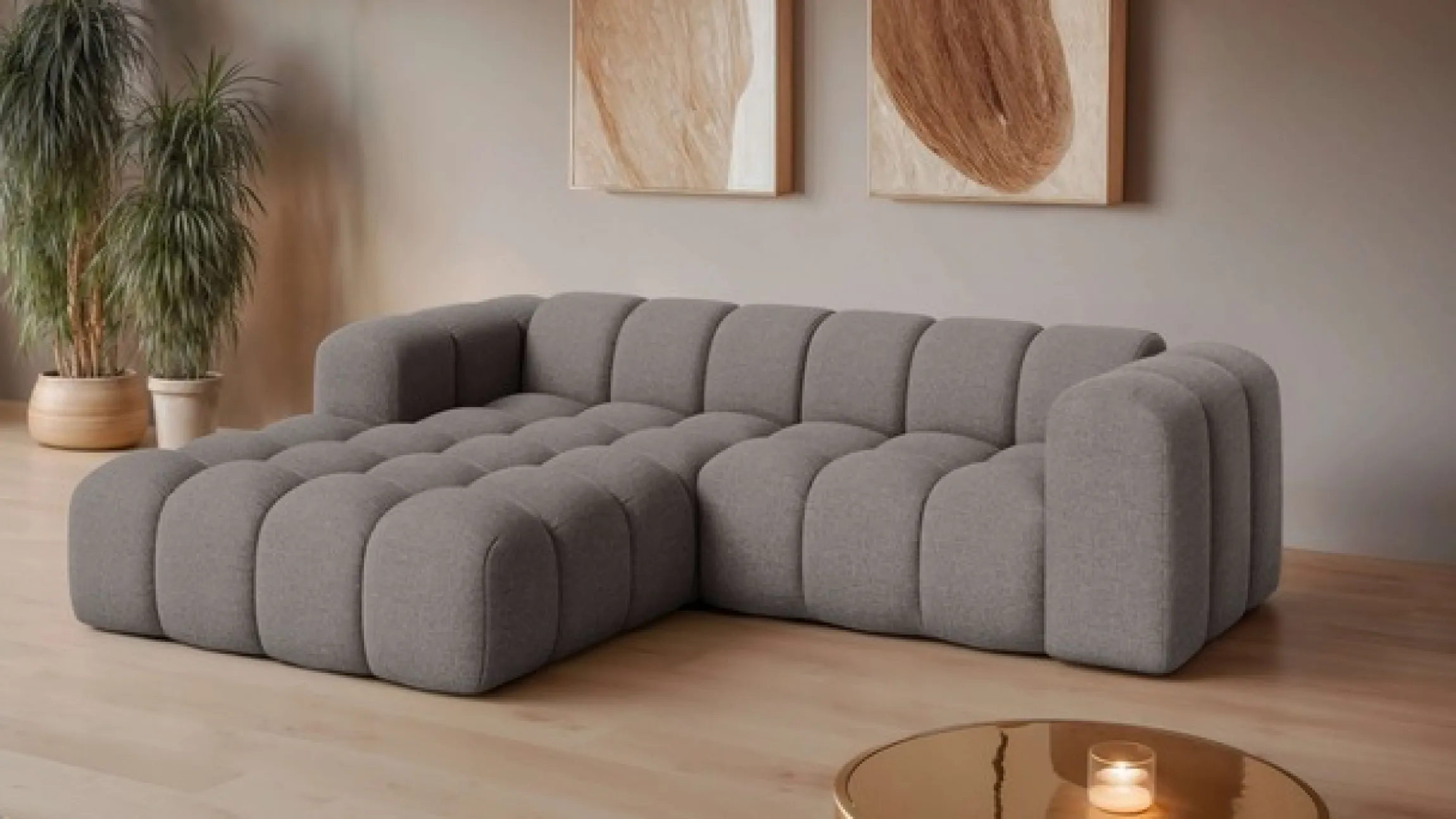 OTTO home Ecksofa »KALLIE L-Form,248 cm - OTTO. Verlässliche Qualität.« Bubble Optik, moderne Steppung, hoher Sitzkomfort