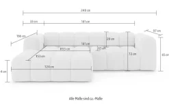 OTTO home Ecksofa »KALLIE L-Form,248 cm - OTTO. Verlässliche Qualität.« Bubble Optik, moderne Steppung, hoher Sitzkomfort