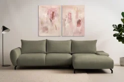 OTTO home Ecksofa »KELLIE, L-Form, 315 cm, verstellbare Armlehne, Metallfüße,« wahlweise Recamiere links o. rechts, Chenille-Stoff, hoher Sitzkomfort