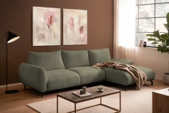 OTTO home Ecksofa »KELLIE, L-Form, 315 cm, verstellbare Armlehne, Metallfüße,« wahlweise Recamiere links o. rechts, Chenille-Stoff, hoher Sitzkomfort