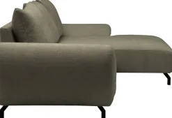 OTTO home Ecksofa »KELLIE, L-Form, 315 cm, verstellbare Armlehne, Metallfüße,« wahlweise Recamiere links o. rechts, Chenille-Stoff, hoher Sitzkomfort