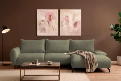 OTTO home Ecksofa »KELLIE, L-Form, 315 cm, verstellbare Armlehne, Metallfüße,« wahlweise Recamiere links o. rechts, Chenille-Stoff, hoher Sitzkomfort