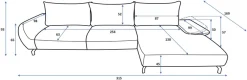 OTTO home Ecksofa »KELLIE, L-Form, 315 cm, verstellbare Armlehne, Metallfüße,« wahlweise Recamiere links o. rechts, Chenille-Stoff, hoher Sitzkomfort