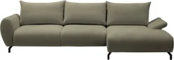 OTTO home Ecksofa »KELLIE, L-Form, 315 cm, verstellbare Armlehne, Metallfüße,« wahlweise Recamiere links o. rechts, Chenille-Stoff, hoher Sitzkomfort