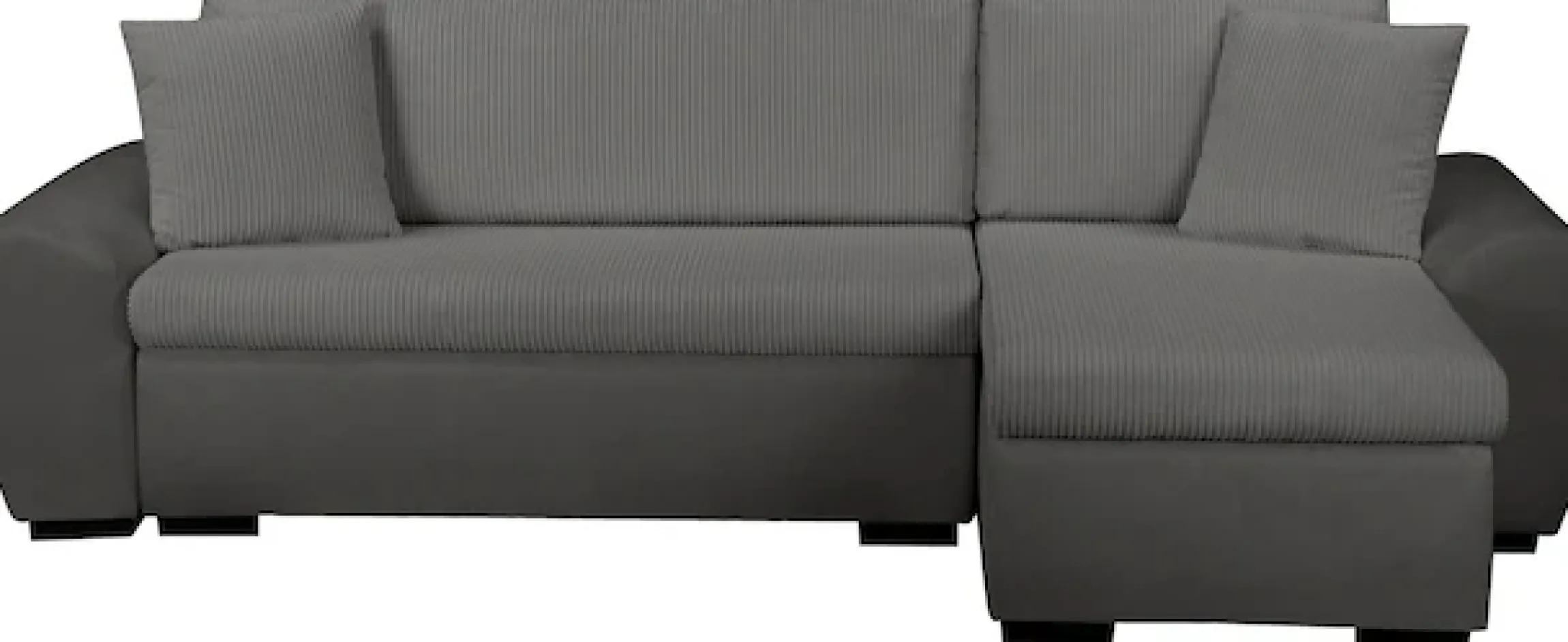 OTTO home Ecksofa »KIVELLA Cord-Struktur, L-Form, 240 cm« Schlaffunktion(128/191), Bettkasten, Cord-Struktur-Mix