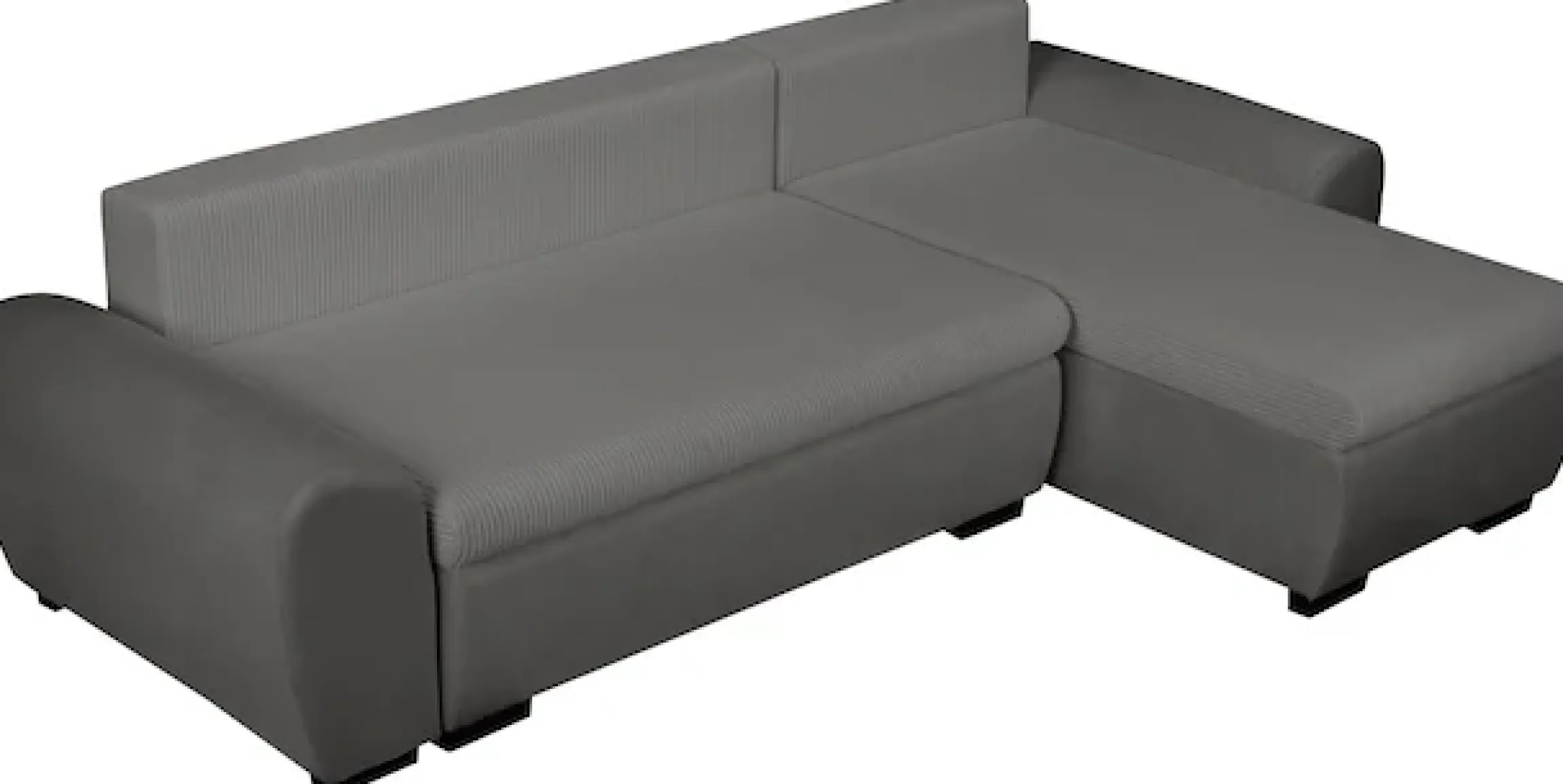 OTTO home Ecksofa »KIVELLA Cord-Struktur, L-Form, 240 cm« Schlaffunktion(128/191), Bettkasten, Cord-Struktur-Mix