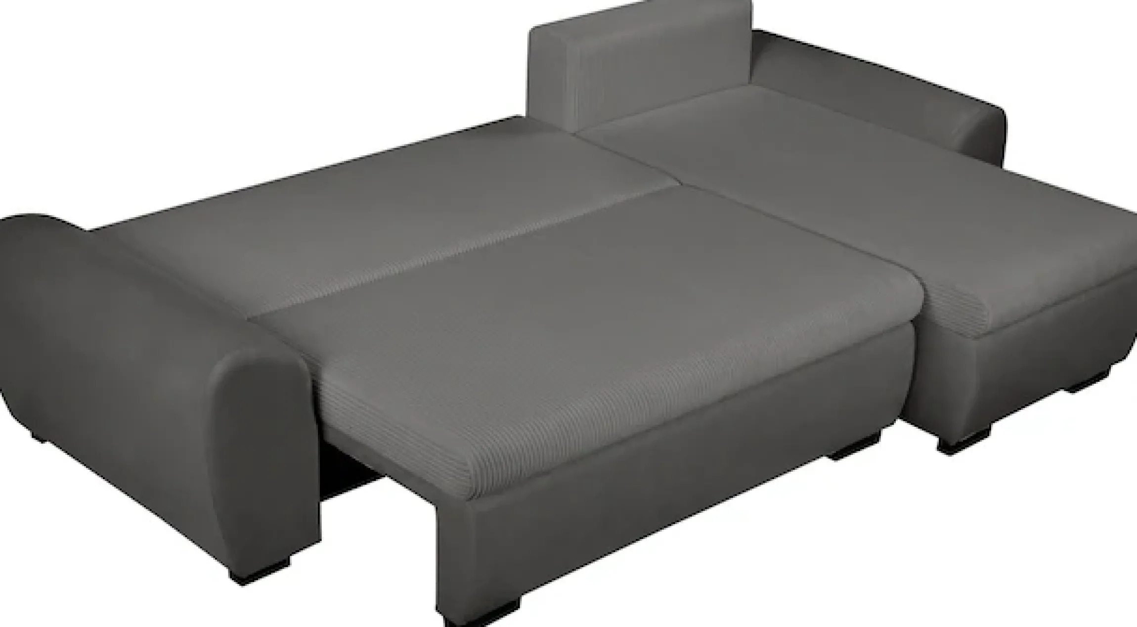 OTTO home Ecksofa »KIVELLA Cord-Struktur, L-Form, 240 cm« Schlaffunktion(128/191), Bettkasten, Cord-Struktur-Mix