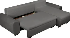 OTTO home Ecksofa »KIVELLA Cord-Struktur, L-Form, 240 cm« Schlaffunktion(128/191), Bettkasten, Cord-Struktur-Mix