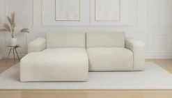 OTTO home Ecksofa »Koa, 228 cm, L-Form, Modulsofa in Cord, Chenille, Struktur, Webstoff« Designsofa, weicher Lounge-Sitzkomfort, Welleunterfederung, bodentief