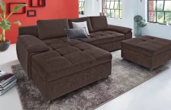 OTTO home Ecksofa »Labene, L-Form, B: 270/290 cm, Bettfunktion & Bettkasten wählbar« wahlweise mit Schlaffunktion und Bettkasten, auch als XXL-Variante