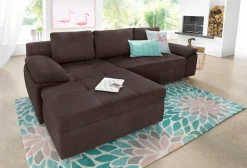 OTTO home Ecksofa »Labene, L-Form, B: 270/290 cm, Bettfunktion & Bettkasten wählbar« wahlweise mit Schlaffunktion und Bettkasten, auch als XXL-Variante