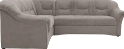 OTTO home Ecksofa »Langelland 232 x 146 cm, auch mit Schlaffunktion, mittelfester Sitz« L-Form, mit Federkern, pflegeleichter, weicher Luxus-Microfaser