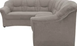OTTO home Ecksofa »Langelland 232 x 146 cm, auch mit Schlaffunktion, mittelfester Sitz« L-Form, mit Federkern, pflegeleichter, weicher Luxus-Microfaser