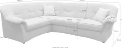 OTTO home Ecksofa »Langelland 232 x 146 cm, auch mit Schlaffunktion, mittelfester Sitz« L-Form, mit Federkern, pflegeleichter, weicher Luxus-Microfaser
