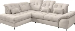 OTTO home Ecksofa »Lazio modern & bequem, gemütliche Armlehnen, tolle Detailverarbeitung« zwei verschiedene Fußfarben wählbar