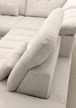 OTTO home Ecksofa »Lazio modern & bequem, gemütliche Armlehnen, tolle Detailverarbeitung« zwei verschiedene Fußfarben wählbar