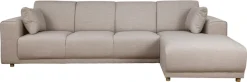 OTTO home Ecksofa »LEMPS wahlweise Recamiere links oder rechts L-Form« incl. Zierkissen, Stellmaße 297x162 cm