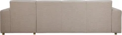 OTTO home Ecksofa »LEMPS wahlweise Recamiere links oder rechts L-Form« incl. Zierkissen, Stellmaße 297x162 cm