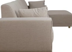 OTTO home Ecksofa »LEMPS wahlweise Recamiere links oder rechts L-Form« incl. Zierkissen, Stellmaße 297x162 cm