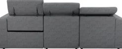 OTTO home Ecksofa »LEOO« mit USB A/C-Anschluss. Federkern, verstellbaren Kopfstützen, Webstoff