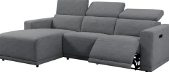 OTTO home Ecksofa »LEOO« mit USB A/C-Anschluss. Federkern, verstellbaren Kopfstützen, Webstoff