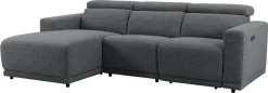 OTTO home Ecksofa »LEOO« mit USB A/C-Anschluss. Federkern, verstellbaren Kopfstützen, Webstoff
