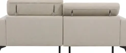 OTTO home Ecksofa »LEWII, Schlafsofa elektrisch mit Sitztiefenverstellung, L-Form, 225 cm« mit USB A/C-Anschluss. Federkern, verstellbaren Kopfstützen, Webstoff
