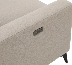OTTO home Ecksofa »LEWII, Schlafsofa elektrisch mit Sitztiefenverstellung, L-Form, 225 cm« mit USB A/C-Anschluss. Federkern, verstellbaren Kopfstützen, Webstoff