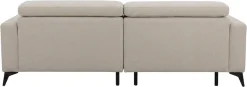 OTTO home Ecksofa »LEWII, Schlafsofa elektrisch mit Sitztiefenverstellung, L-Form, 225 cm« mit USB A/C-Anschluss. Federkern, verstellbaren Kopfstützen, Webstoff