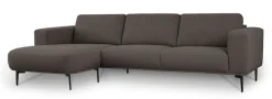 OTTO home Ecksofa »Lillith, 289 cm, L-Form, gemütlicher Sitzkomfort« Eckcouch mit runder Recamiere links/rechts , Strukturstoff