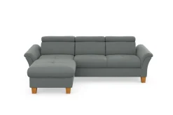 OTTO home Ecksofa »Lindgren L-Form« wahlweise mit Bett mit klappbaren Rollen, Kasten und Kopfverstellung