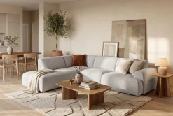 OTTO home Ecksofa »Linkka, Breite 282 cm« L-Form, in einem weichen Chenille-Stoff, mit Wellenunterfederung