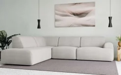 OTTO home Ecksofa »Linkka, Breite 282 cm« L-Form, in einem weichen Chenille-Stoff, mit Wellenunterfederung