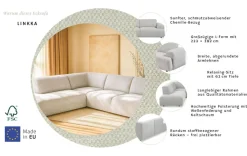 OTTO home Ecksofa »Linkka, Breite 282 cm« L-Form, in einem weichen Chenille-Stoff, mit Wellenunterfederung
