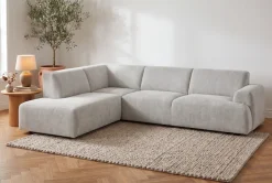 OTTO home Ecksofa »Linkka, Breite 282 cm« L-Form, in einem weichen Chenille-Stoff, mit Wellenunterfederung
