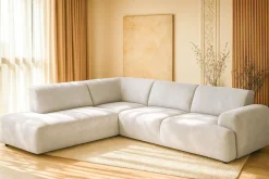 OTTO home Ecksofa »Linkka, Breite 282 cm« L-Form, in einem weichen Chenille-Stoff, mit Wellenunterfederung