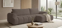 OTTO home Ecksofa »LIOORA Schlafsofa mit Bettkasten, Breite 265 cm, Verlässliche Qualität« L-Form mit Bettfunktion und Bettkasten, Recamiere rechts/links