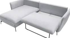 OTTO home Ecksofa »LIVORNO,258 cm, L-Form,« Schlaffunktion u. Bettkasten (139/224cm), Samt, Struktur, Webstoff