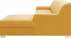 OTTO home Ecksofa »Lolland 241 x 146 cm, modern, mit Steppungen, mittelfester Sitz« L-Form, aus pflegeleichtem, weichem Luxus-Microfaser