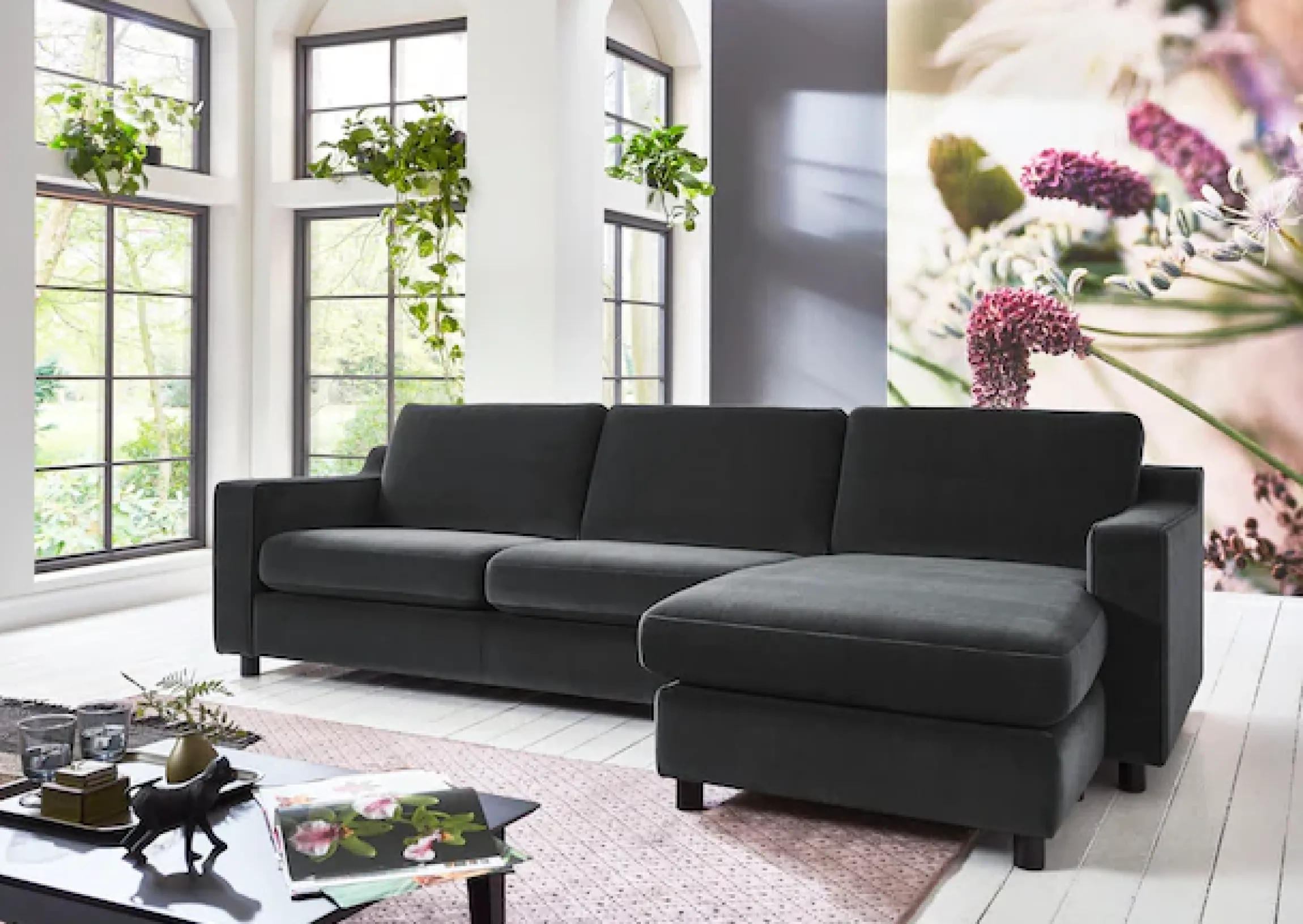 OTTO home Ecksofa »Luka L-Form« pflegeleichter Samtvelours