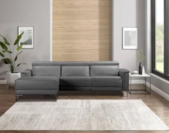 OTTO home Ecksofa »LUND, Lederoptik, L-Form, 261cm, man./elektr. Relaxfunktion (USB-A)« mit USB A-Anschluss bei elektrischer Variante und Kopfteilverstellung