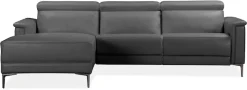 OTTO home Ecksofa »LUND, Naturleder, L-Form, 261cm, man./elektr. Relaxfunktion (USB-A)« mit USB A-Anschluss bei elektrischer Variante und Kopfteilverstellung
