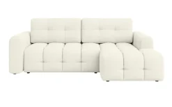 OTTO home Ecksofa »Manilla, wahlweise mit Bettfunktion, B/T/H 265/170/91 cm« L-Form mit Recamiere rechts/links bestellbar, Wellenunterfederung