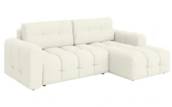 OTTO home Ecksofa »Manilla, wahlweise mit Bettfunktion, B/T/H 265/170/91 cm« L-Form mit Recamiere rechts/links bestellbar, Wellenunterfederung